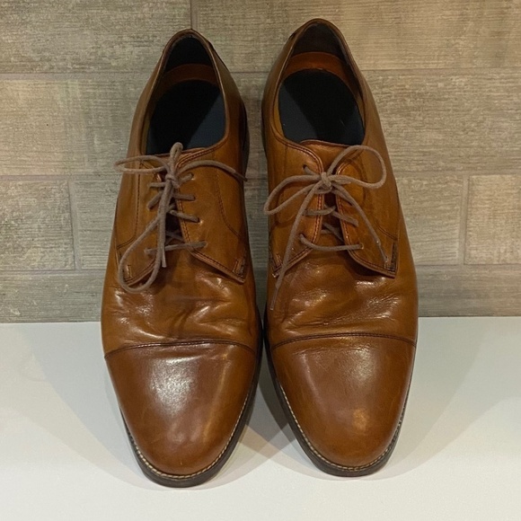 Cole Haan Mens Lenox Hill British Tan Cap Toe Lace Up Dress Oxfords Size 12 M - Picture 2 of 13